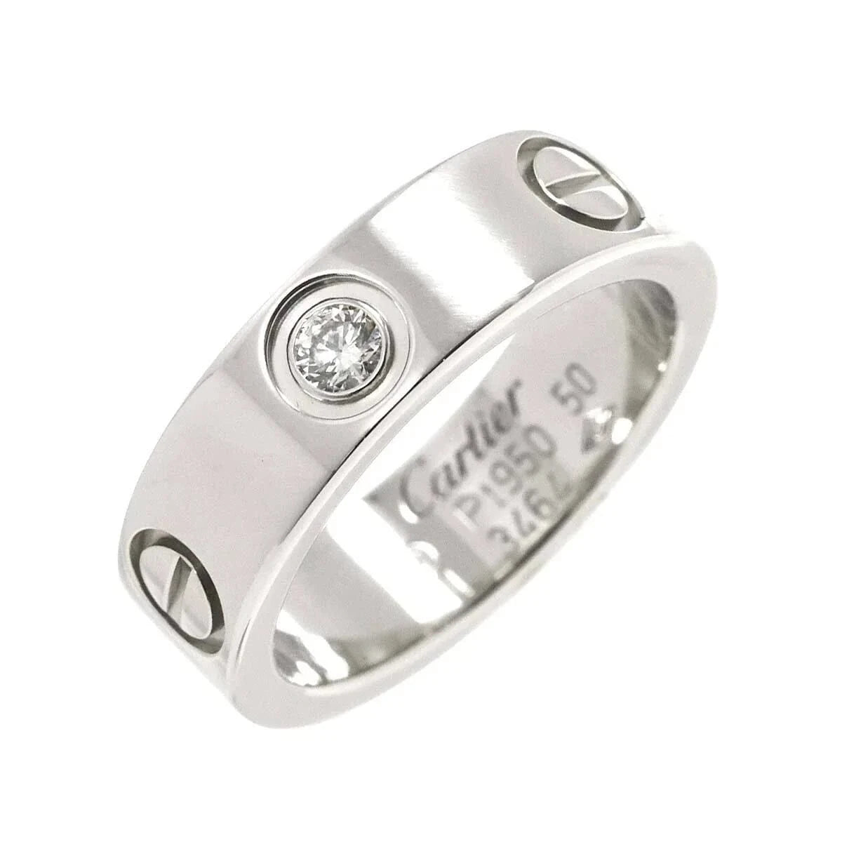 Luxury Promise Japan Cartier Love Ring Diamond 1P Platinum size50 5.25(US) 90278427