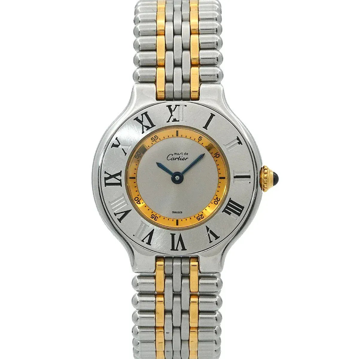 Luxury Promise Japan Cartier Must 21 Van Thian W10075F4 Quartz Silver Dial Ladies Watch 90293817