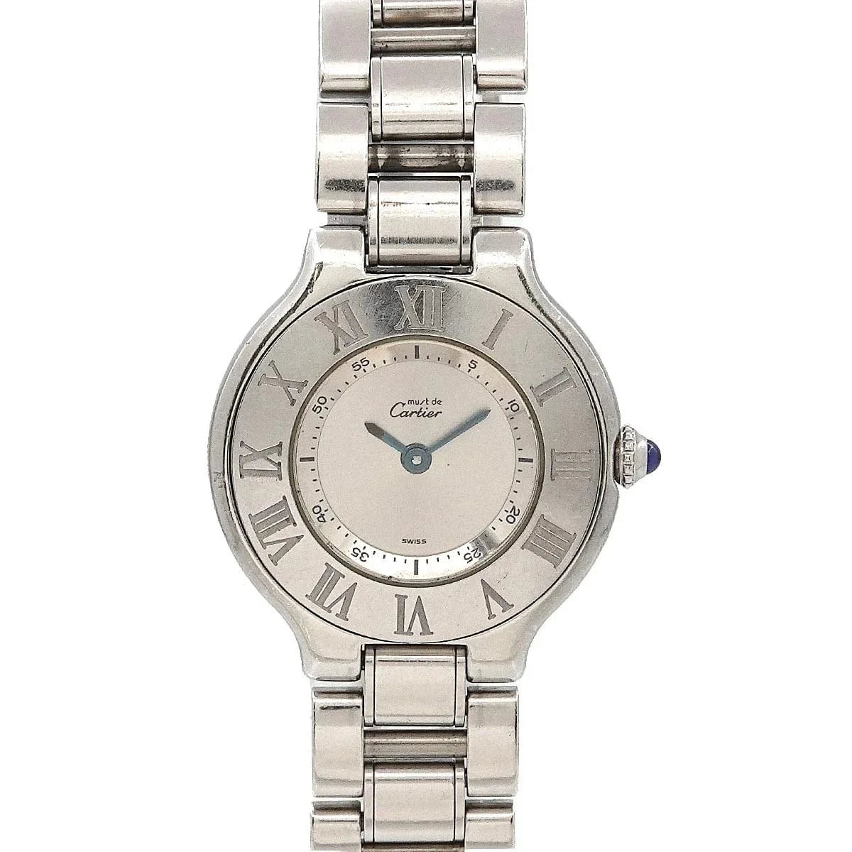 Luxury Promise Japan Cartier Must 21 W10109T2 Quartz Silver Dial Ladies Watch 90289969