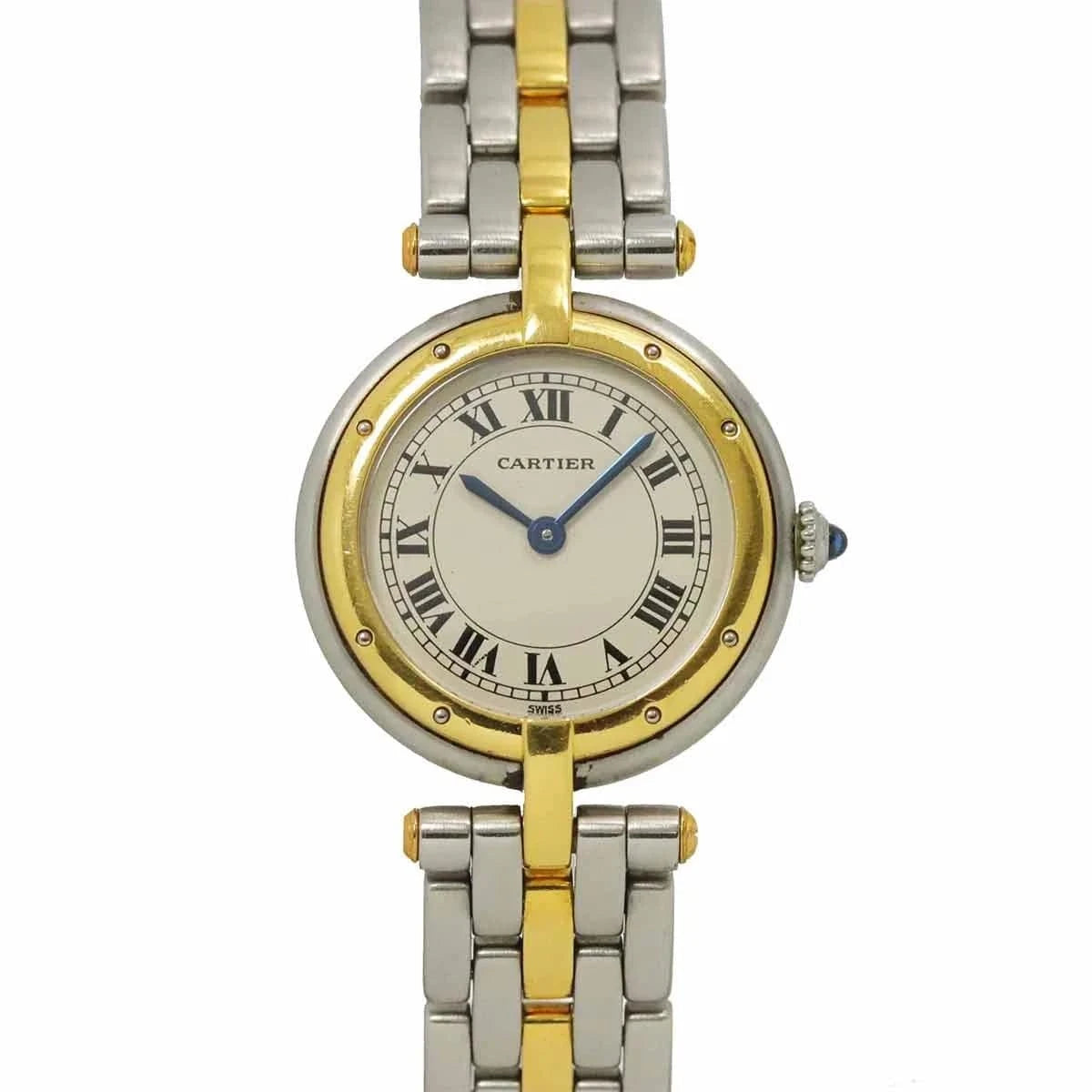 Luxury Promise Japan Cartier Panthere Vendome One Row SM K18YG Quartz Cream Dial Ladies 90265741