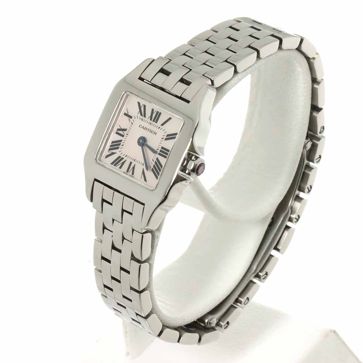 Luxury Promise Japan Cartier Santos Demoiselle SM W25075Z5 Women's Pink Shell Quartz Watch, Cartier 90282823