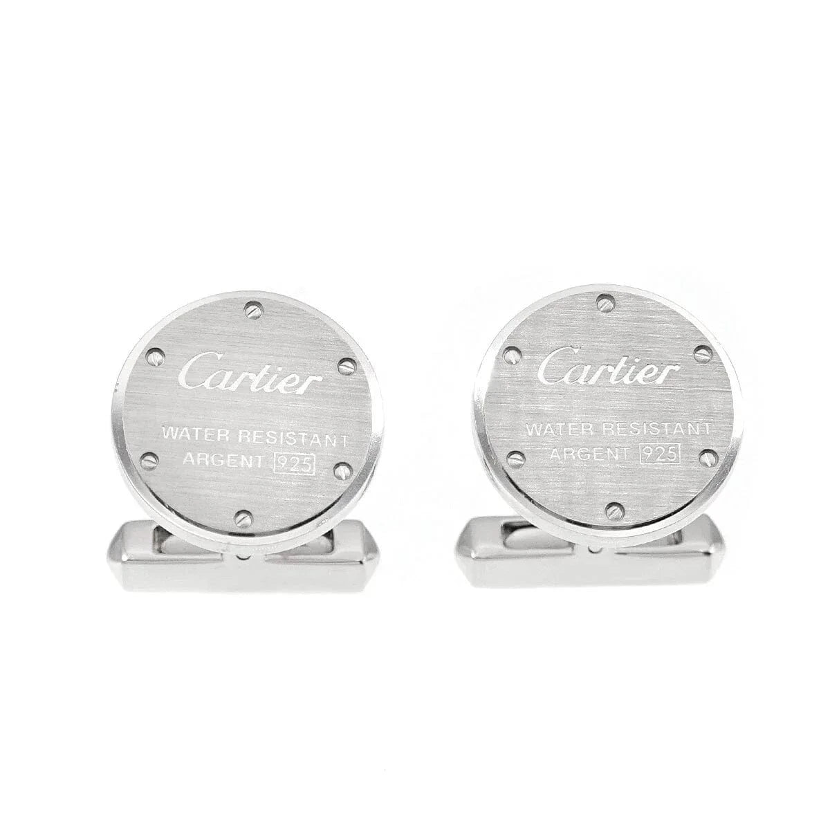 Luxury Promise Japan Cartier Water Resistant Cufflinks SV Silver 925 90277595
