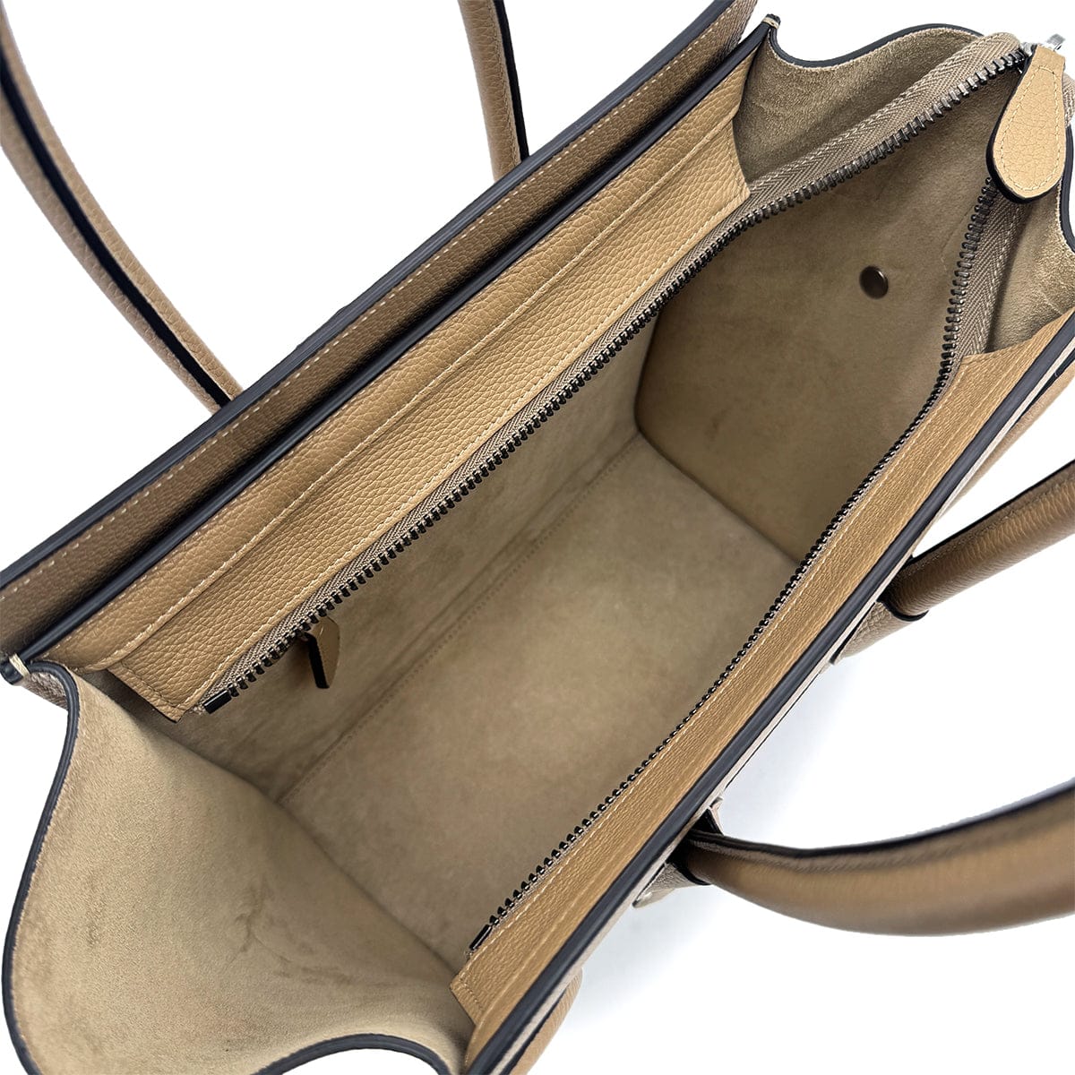 Luxury Promise Japan CELINE LUGGAGE MICRO SHOPPER HAND BAG DUNE LEATHER 90292090