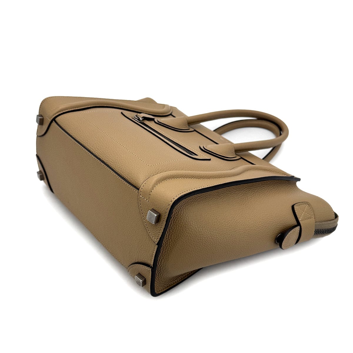 Luxury Promise Japan CELINE LUGGAGE MICRO SHOPPER HAND BAG DUNE LEATHER 90292090