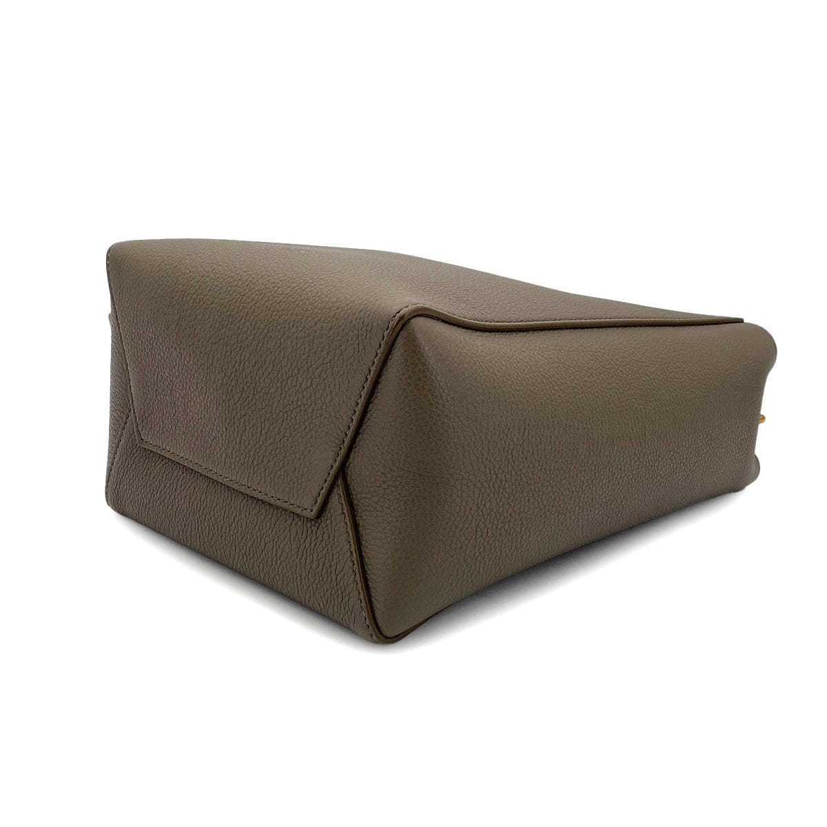 Luxury Promise Japan CELINE SANGLE SMALL BUCKET SHOULDER BAG GRAY LEATHER 90299160