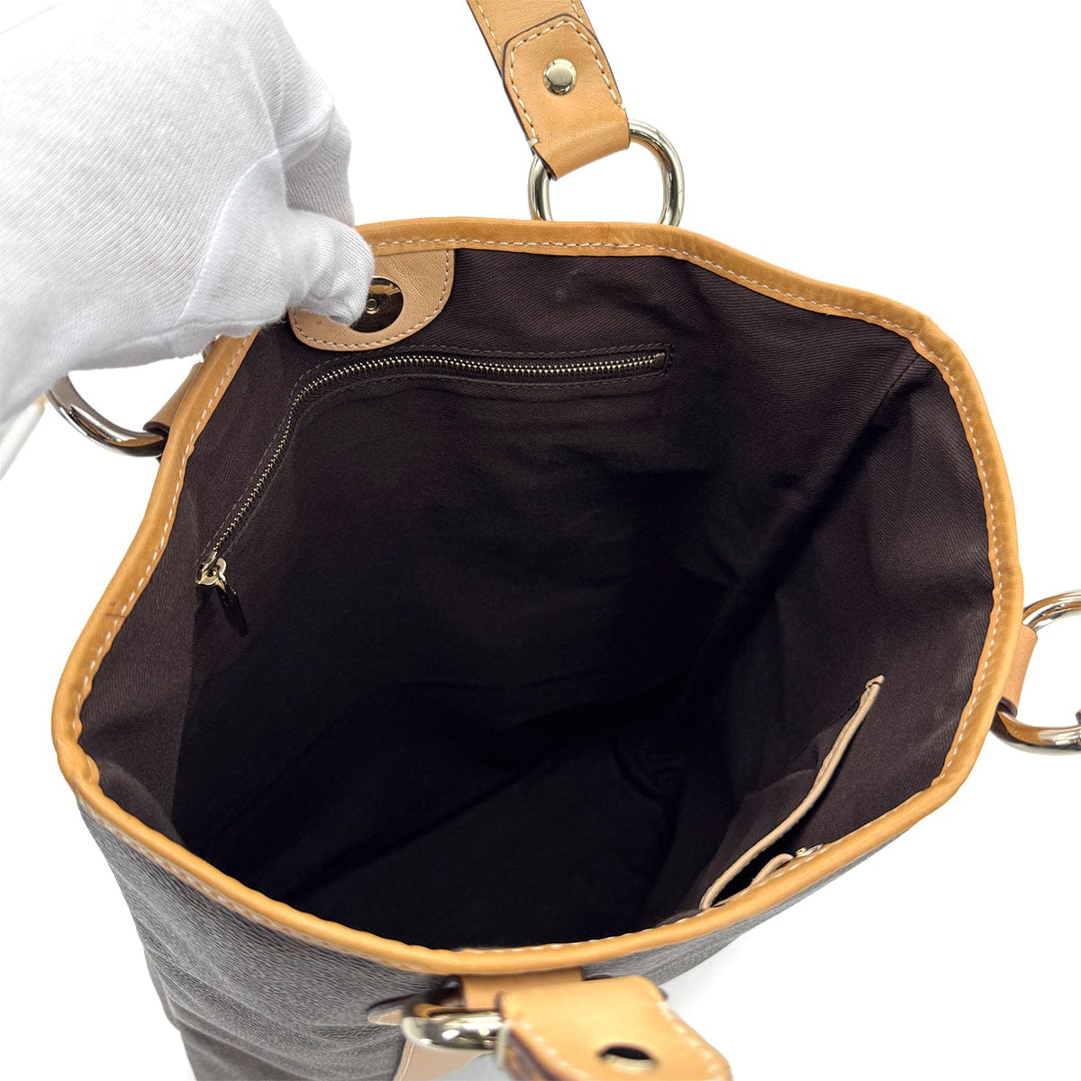 Luxury Promise Japan CELINE VINTAGE MACADAM TOTE BAG BROWN PVC LEATHER 90299309