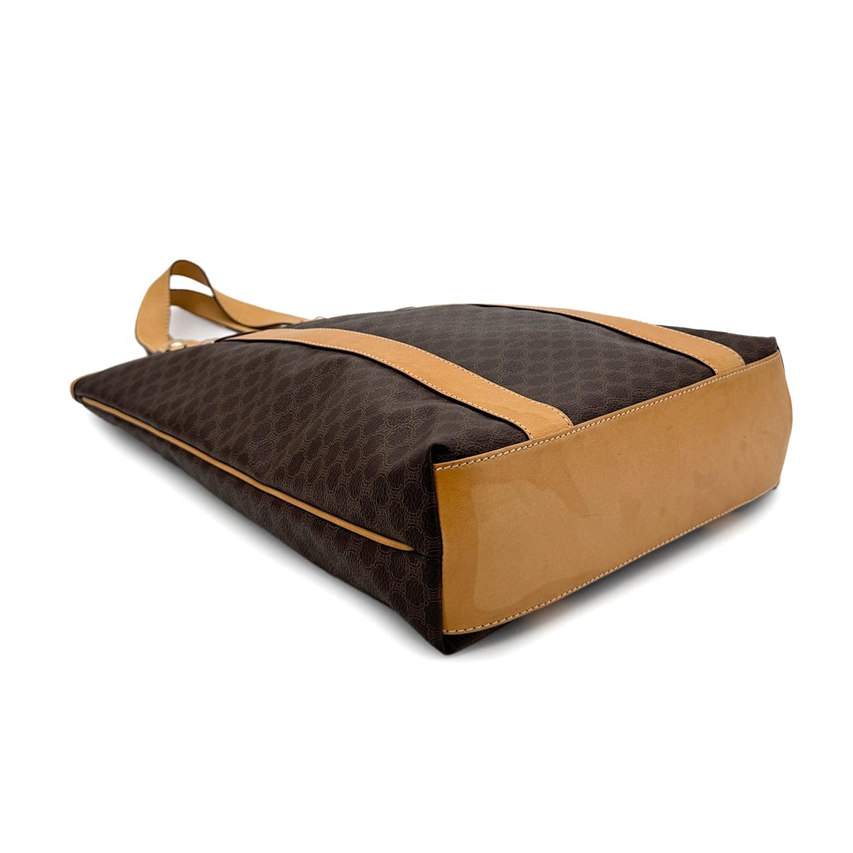 Luxury Promise Japan CELINE VINTAGE MACADAM TOTE BAG BROWN PVC LEATHER 90299309