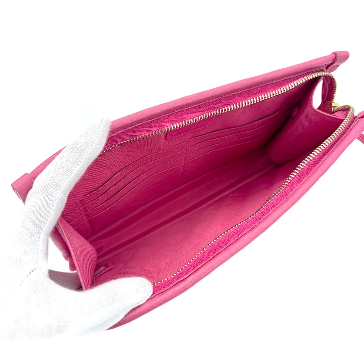 Luxury Promise Japan CHANEL 2019 SS PRET-A-PORTER COLLECTION PVC LOGO CLUTCH BAG PINK TWEED 90292785