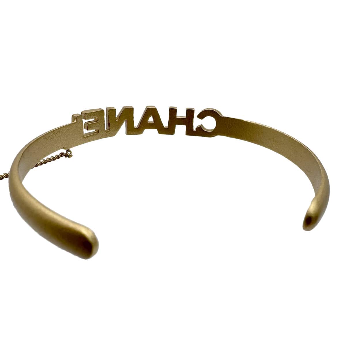 Luxury Promise Japan CHANEL BANGLE BRACELET RING SET COCOMARK LOGO RHINESTONE GOLD ACCESSORY 01C 90307920
