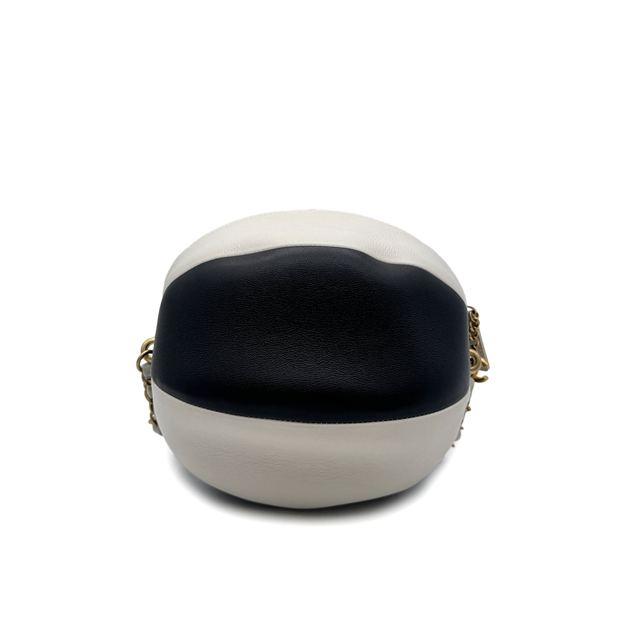 Luxury Promise Japan CHANEL BEACH COLLECTION 19SS BEACH BALL CHAIN SHOULDER BAG BLACK WHITE LEATHER 90285105