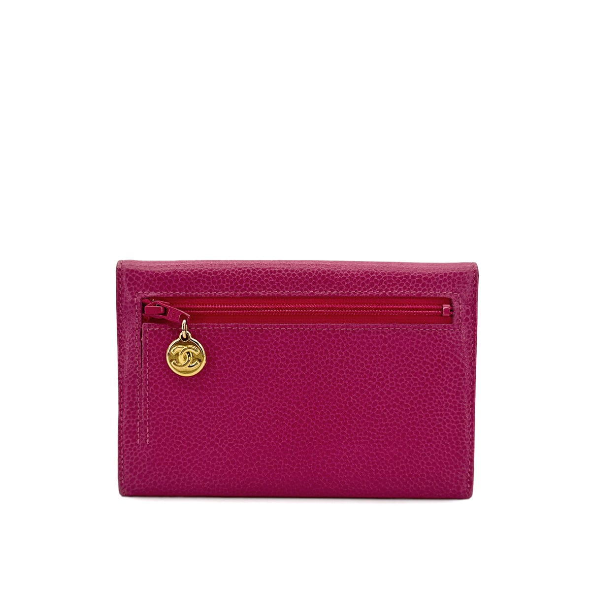 Luxury Promise Japan CHANEL BIFOLD COMPACT WALLET PINK CAVIAR SKIN 90300025