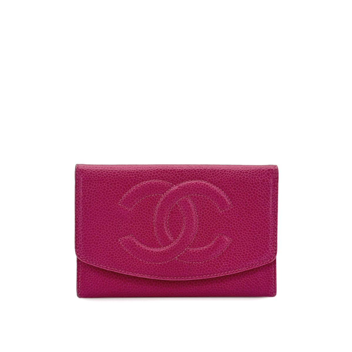 Luxury Promise Japan CHANEL BIFOLD COMPACT WALLET PINK CAVIAR SKIN 90300025