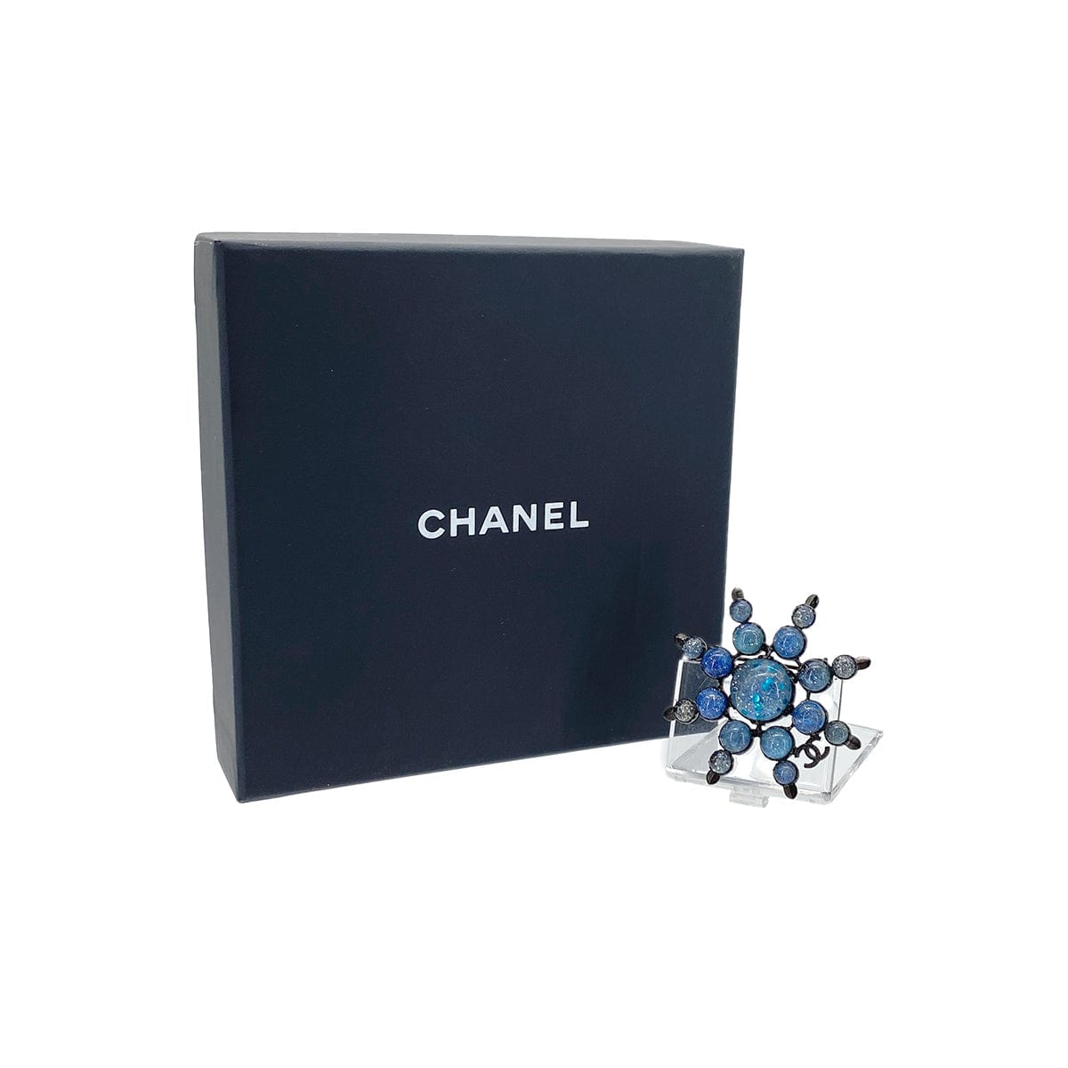 Luxury Promise Japan CHANEL BROOCH COCOMARK COLOR STONE BLUE ACCESSORY D17V 90275936