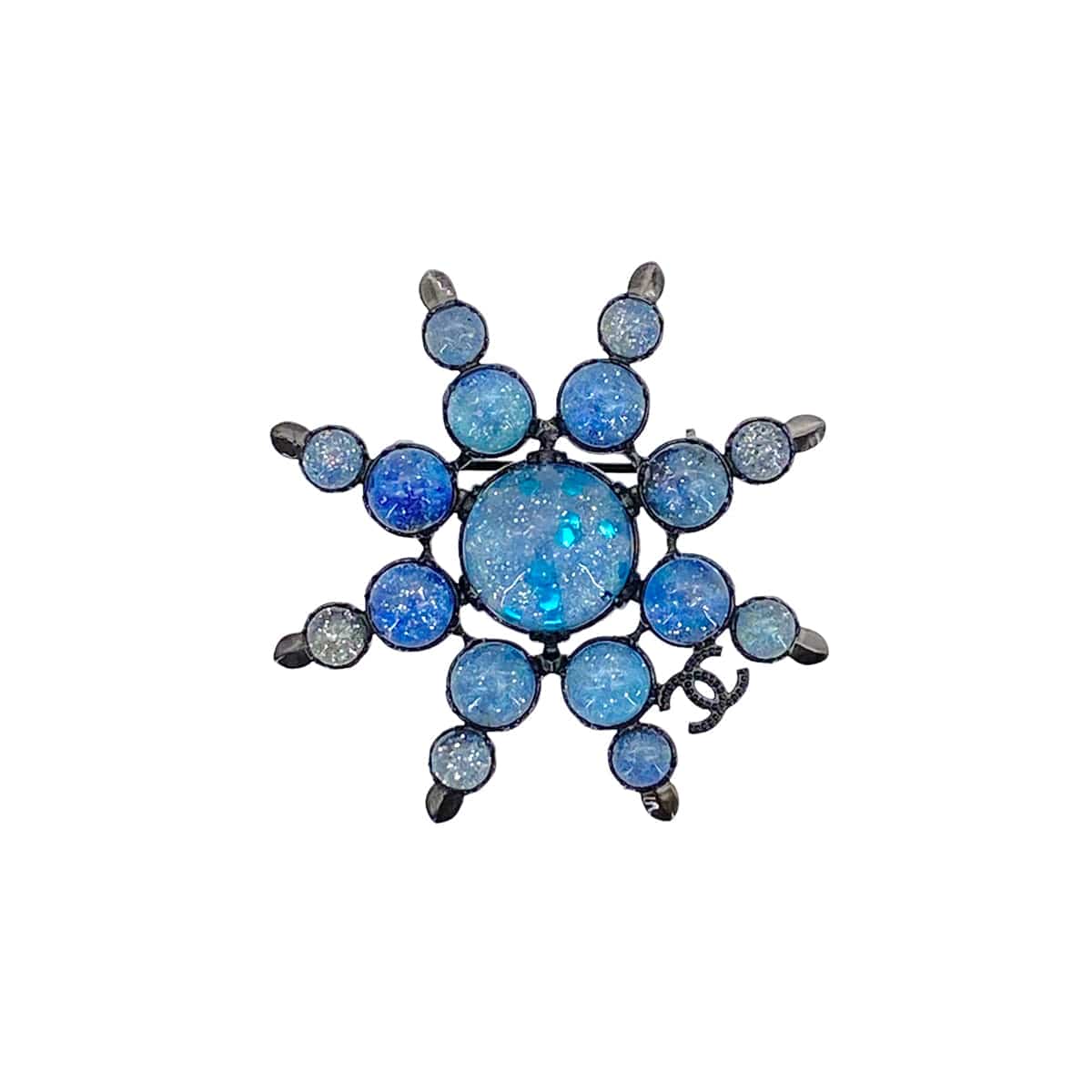 Luxury Promise Japan CHANEL BROOCH COCOMARK COLOR STONE BLUE ACCESSORY D17V 90275936