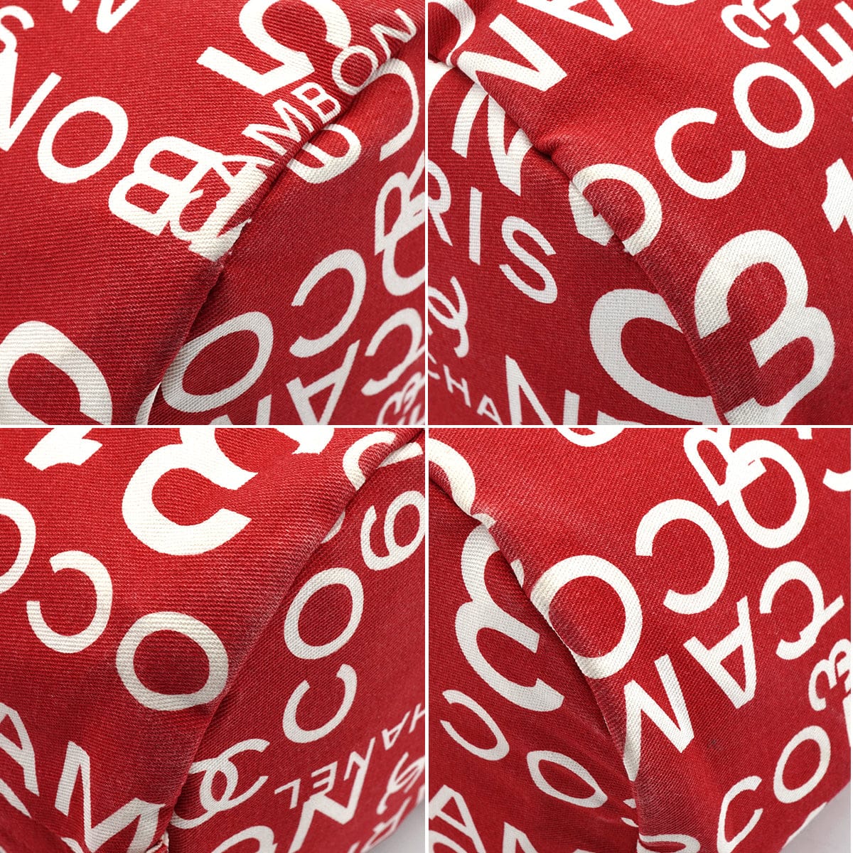 Luxury Promise Japan CHANEL BY SEA LINE BACKPACK SHOULDER BAG RED WHITE CANVAS 90342413
