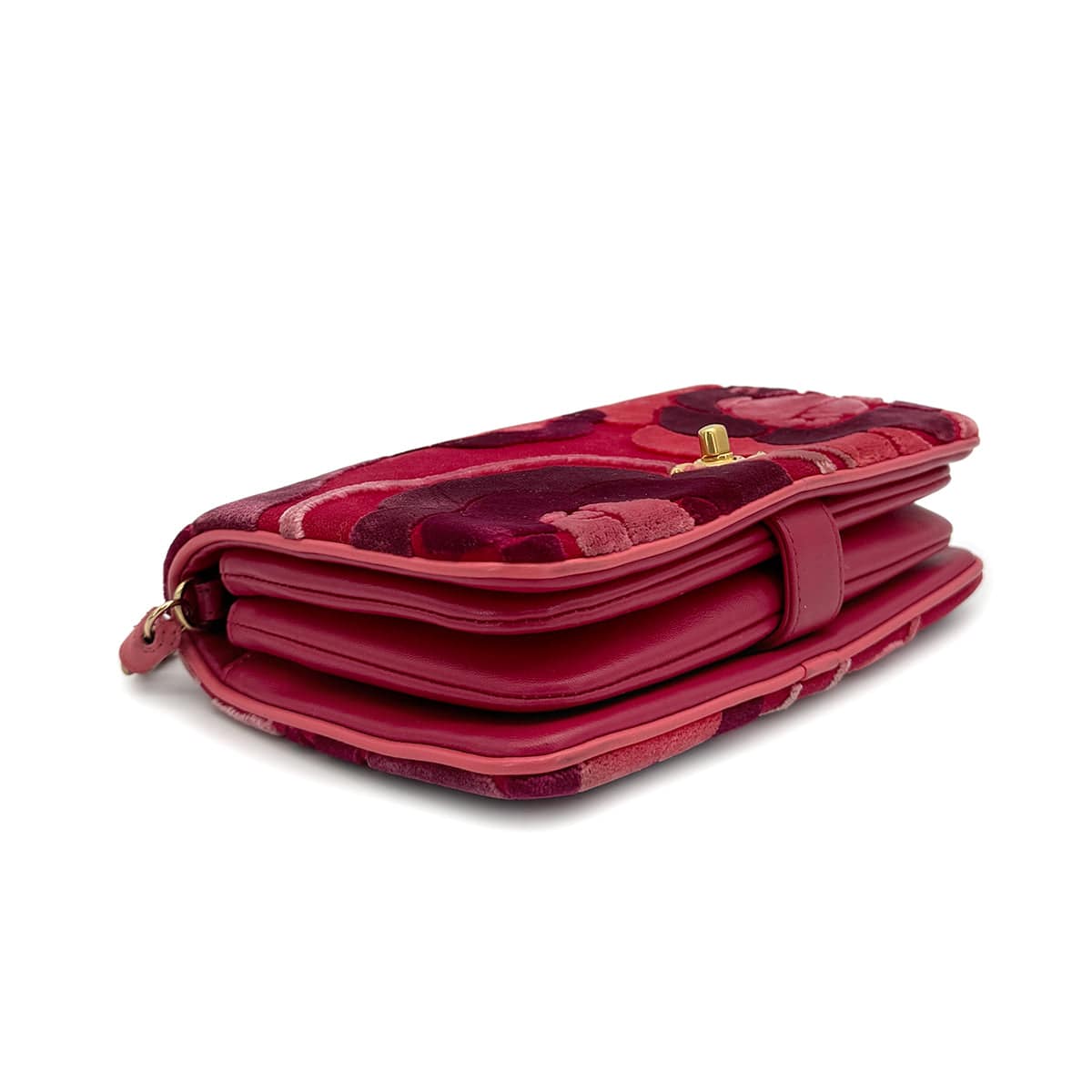 Luxury Promise Japan CHANEL CAMELLIA 2WAY CHAIN HAND SHOULDER BAG RED PINK VELVET GOLD HARDWARE 90318730