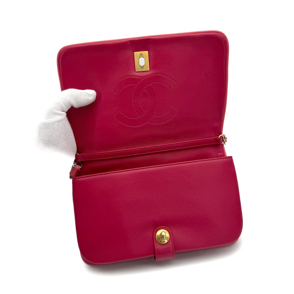 Luxury Promise Japan CHANEL CAMELLIA 2WAY CHAIN HAND SHOULDER BAG RED PINK VELVET GOLD HARDWARE 90318730