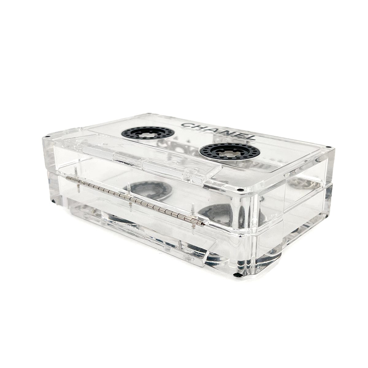 Luxury Promise Japan CHANEL CASSETTE TAPE MOTIF CLUTCH BAG CLEAR PLASTIC 04P 90284414