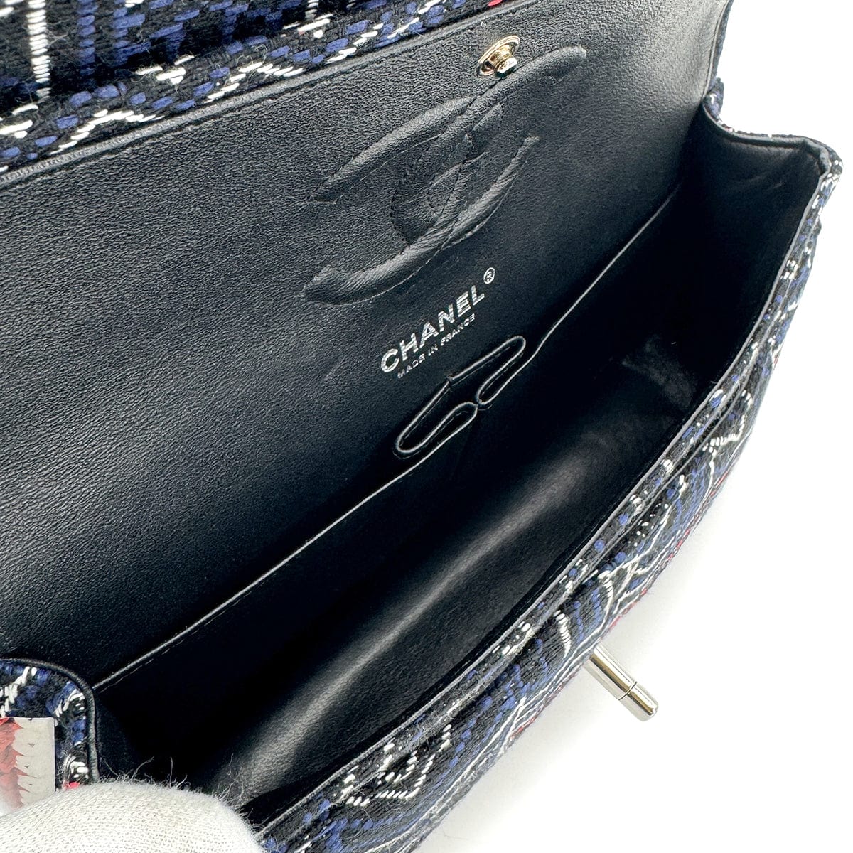 Luxury Promise Japan CHANEL CHAIN SHOULDER BAG BLUE CANVAS 90275041