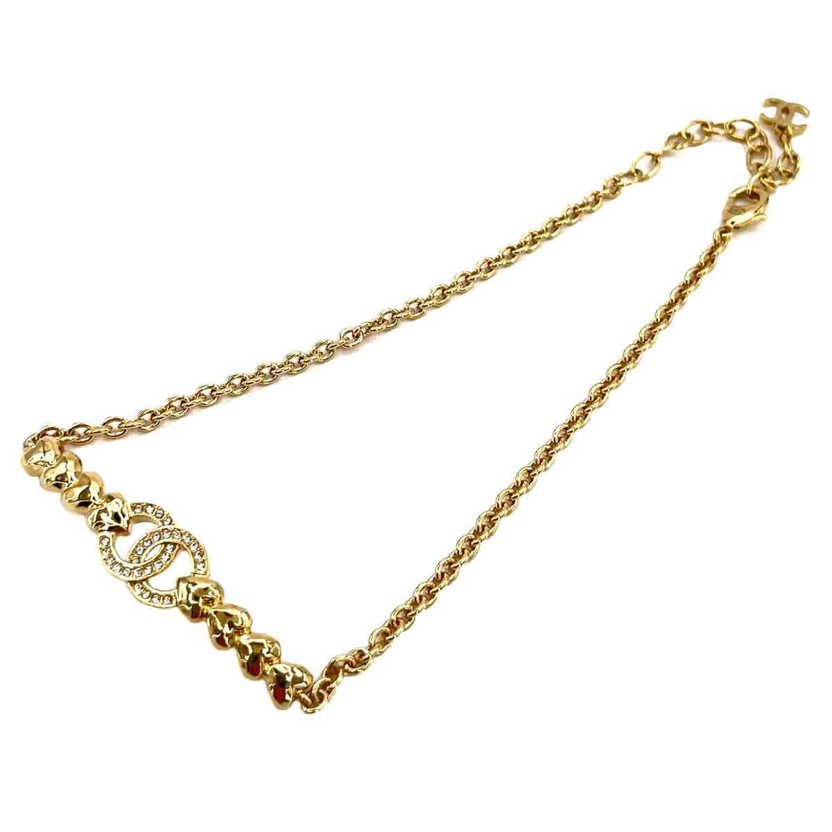 Luxury Promise Japan CHANEL CHOKER NECKLACE COCOMARK RHINESTONE ACCESSORY B23P 90206475
