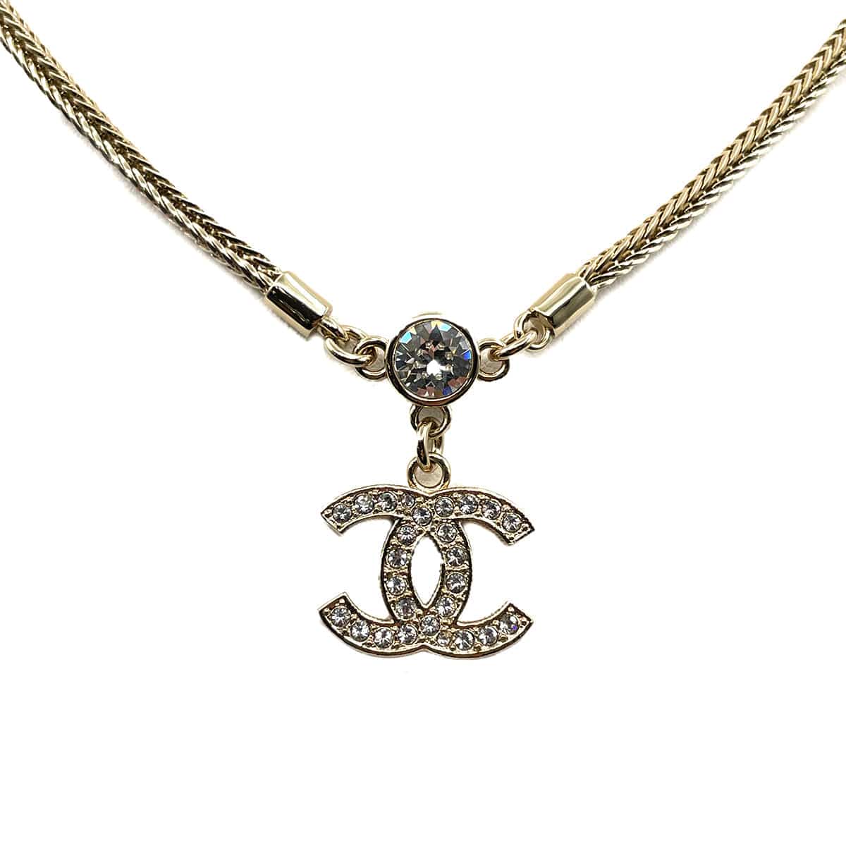 Luxury Promise Japan CHANEL CHOKER NECKLACE COCOMARK RHINESTONE ACCESSORY B24K 90263153