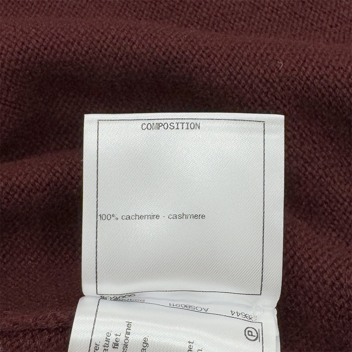 Luxury Promise Japan CHANEL COCO BUTTON LONG SLEEVE KNIT DRESS BURGUNDY CASHMERE 38 P55 RTW 90288041