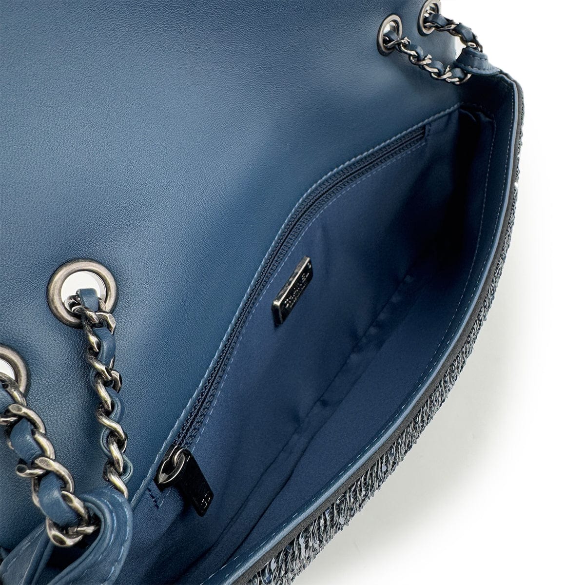 Luxury Promise Japan CHANEL COCO CUBA CHAIN SHOULDER BAG NAVY PINK SEQUINS LEATHER 90288005