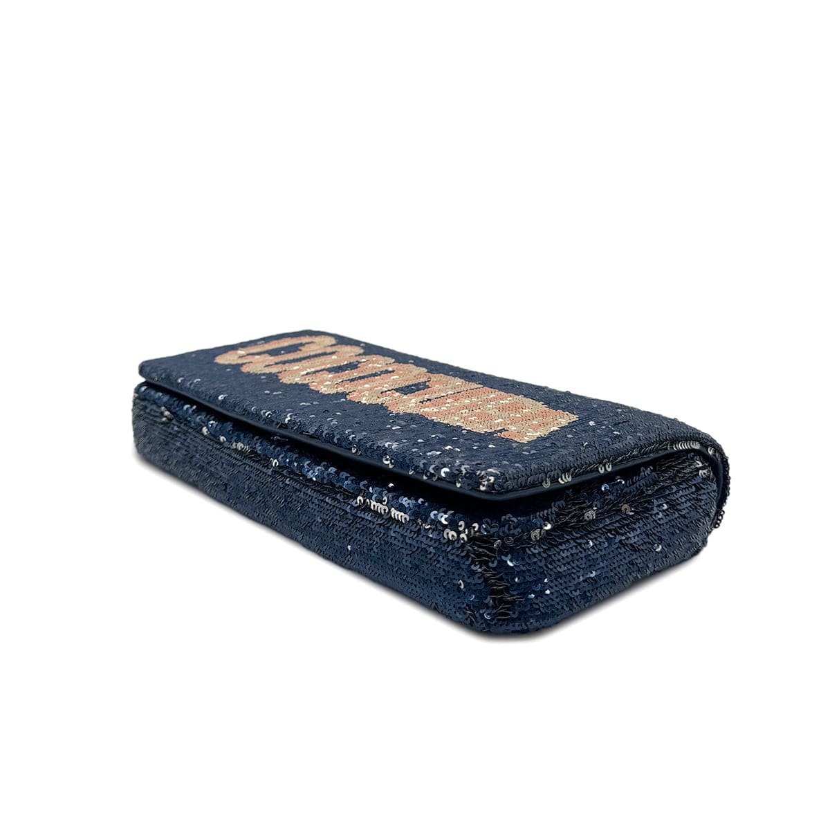 Luxury Promise Japan CHANEL COCO CUBA CHAIN SHOULDER BAG NAVY PINK SEQUINS LEATHER 90288005