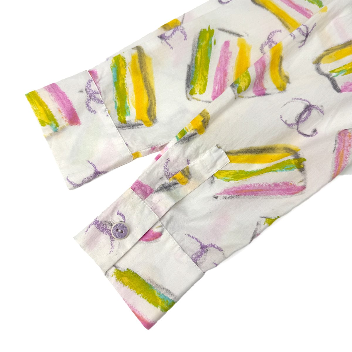 Luxury Promise Japan CHANEL COCO SHIRT WHITE MULTICOLOR COTTON 38 01C RTW 90299337