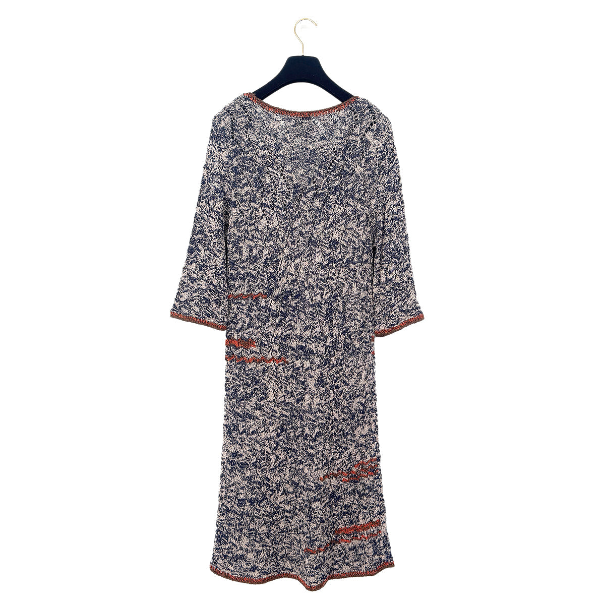 Luxury Promise Japan CHANEL COCOMARK BUTTON KNIT DRESS MULTICOLOR VISCOSE 42 P40 RTW 90284019