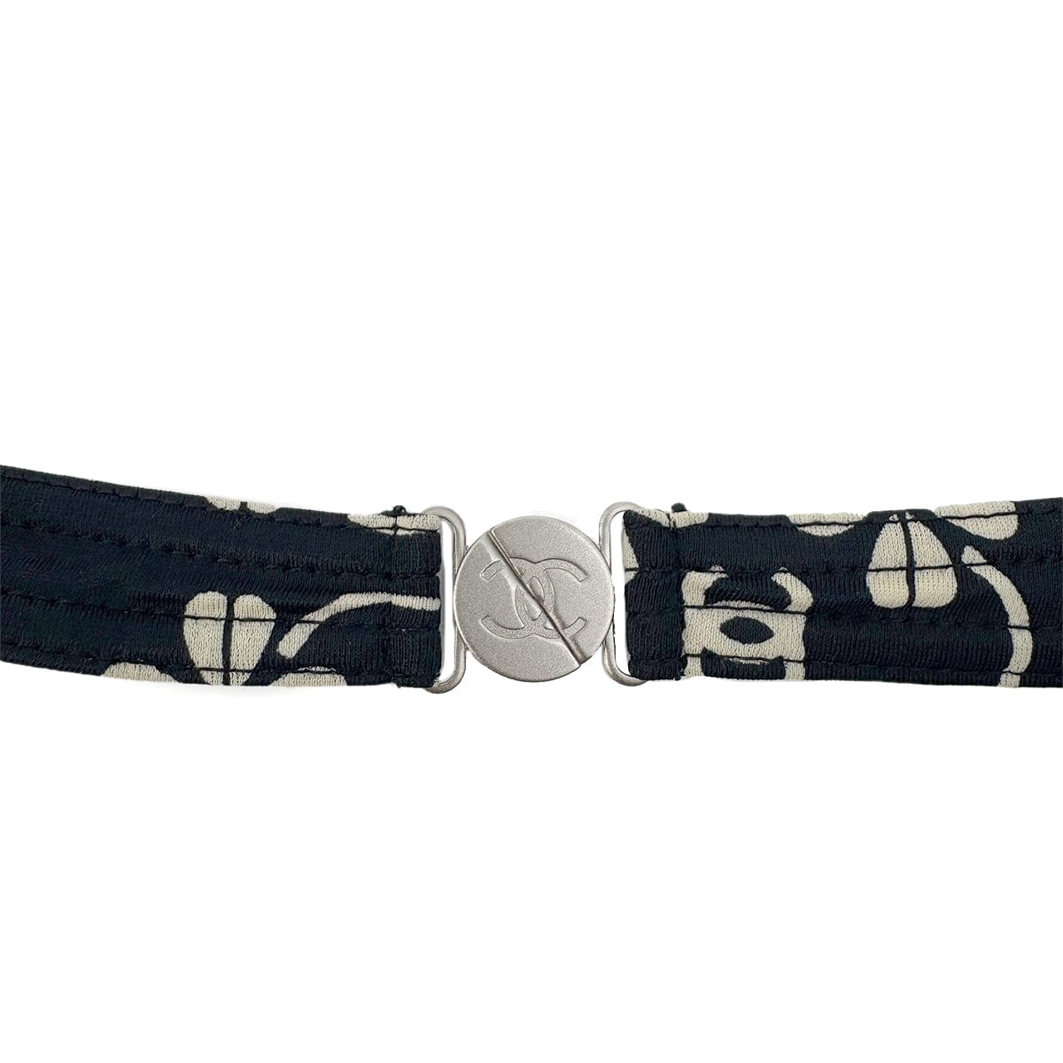 Luxury Promise Japan CHANEL COCOMARK CLOVER HALTER NECK SWIM WEAR DRESS BLACK NYLON 42 01P RTW 90290214