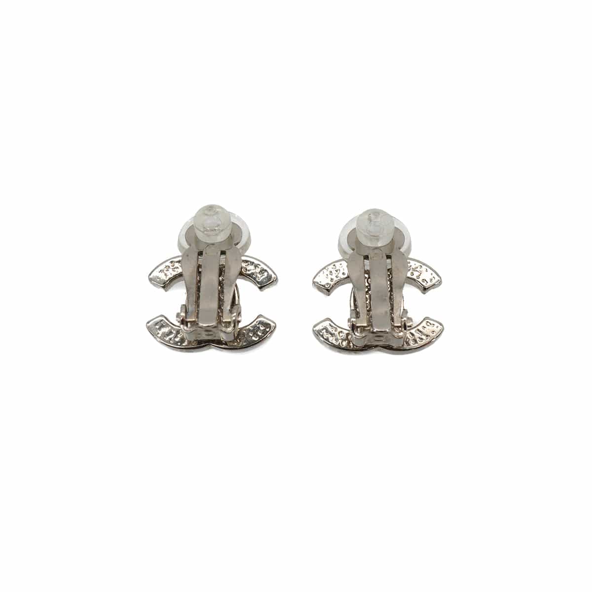 Luxury Promise Japan CHANEL COCOMARK EARRINGS RHINESTONE SILVER ACCESSORY 08V 90335018