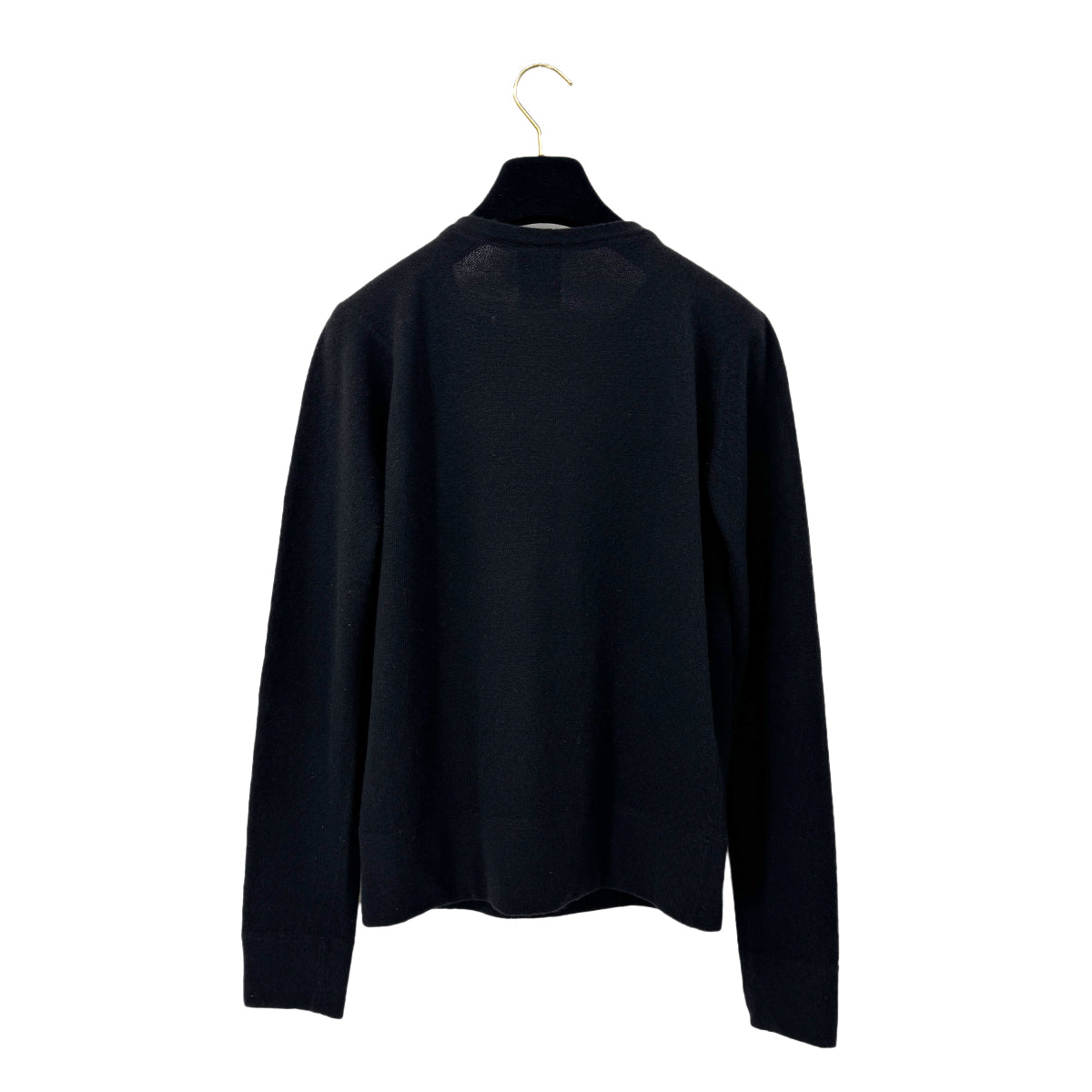 Luxury Promise Japan CHANEL COCOMARK LONG SLEEVE TOPS BLACK WHITE CASHMERE 42 01A RTW 90300867
