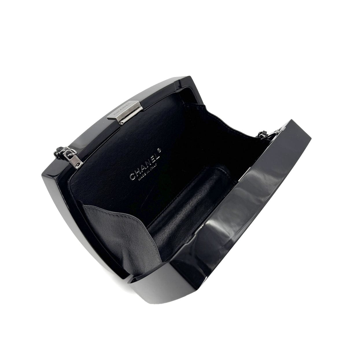 Luxury Promise Japan CHANEL COCOMARK MAKEUP PALETE MOTIF CHAIN SHOULDER BAG BLACK PLASTIC 90282066