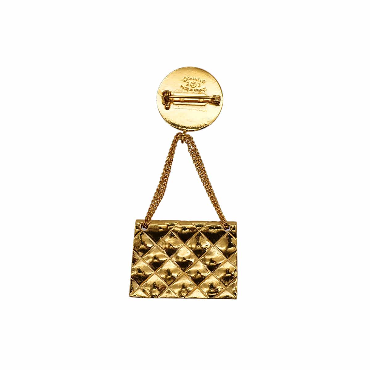 Luxury Promise Japan CHANEL COCOMARK MATELASSE CHAIN BAG MOTIF BROOCH GOLD ACCESSORY 23 90309748