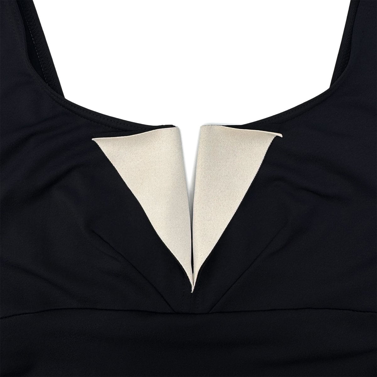 Luxury Promise Japan CHANEL COCOMARK SLEEVELESS SWIMWEAR DRESS BLACK NYLON 38 03C RTW 90290207