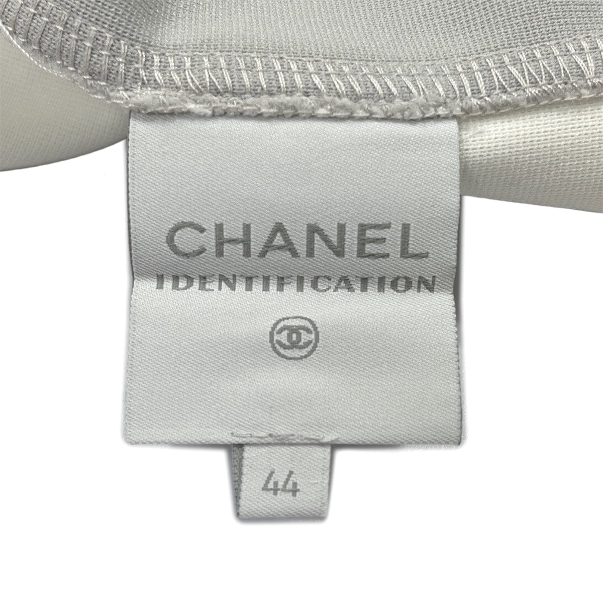 Luxury Promise Japan CHANEL COCOMARK SLEEVELESS TOPS WHITE GLAY POLYAMIDE 44 01P RTW 90287076