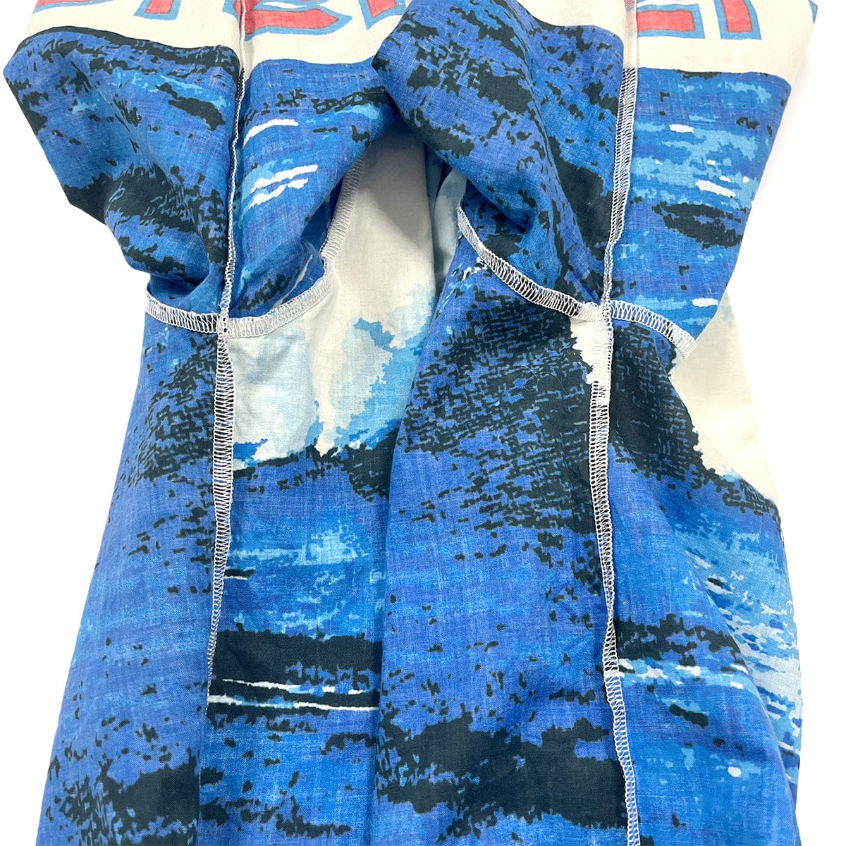 Luxury Promise Japan CHANEL COCOMARK SURF LINE 2002 SHORT SLEEVE SHIRT BLUE COTTON 38 02S RTW 90287086