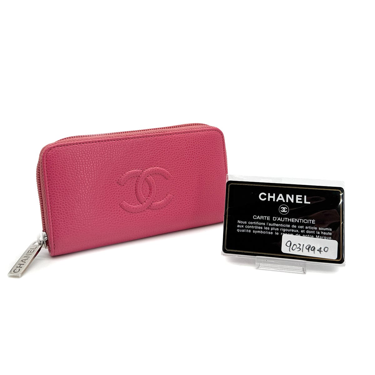 Luxury Promise Japan CHANEL COCOMARK ZIP AROUND WALLET PINK CAVIAR SKIN 90319940