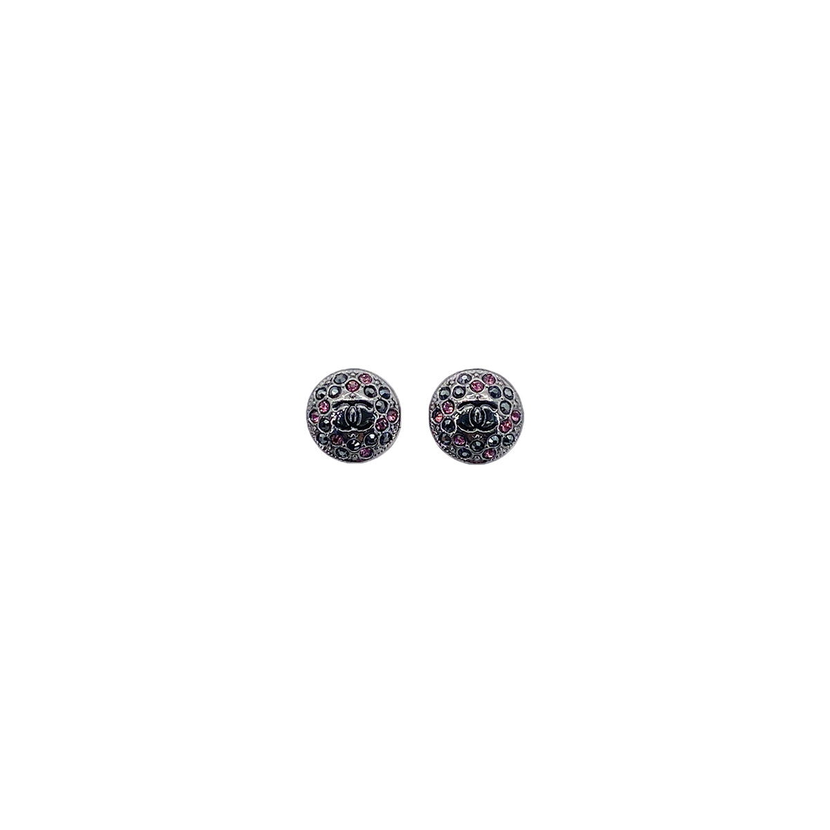 Luxury Promise Japan CHANEL EARRINGS COCOMARK COLOR STONE GUNMETAL A16B 90275935