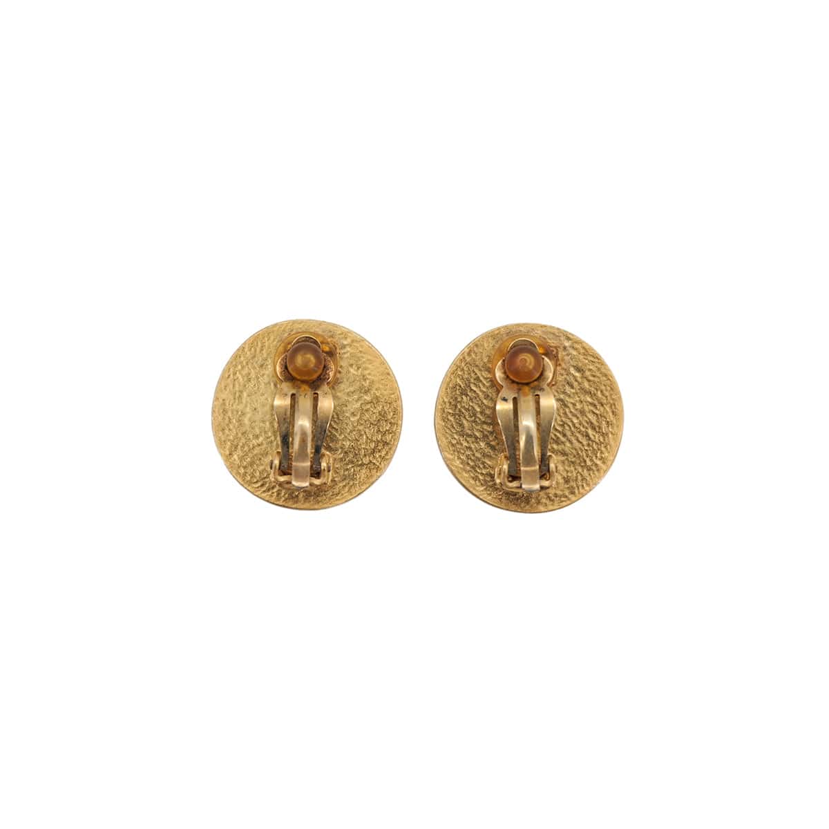 Luxury Promise Japan CHANEL EARRINGS COCOMARK ROUND GOLD BLACK ACCESSORY 01P 90323154