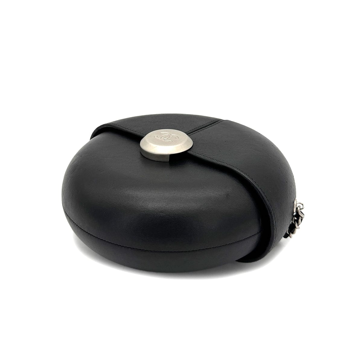 Luxury Promise Japan CHANEL EVENING IN THE AIR CHAIN SHOULDER BAG ROUND BLACK LEATHER 90267385