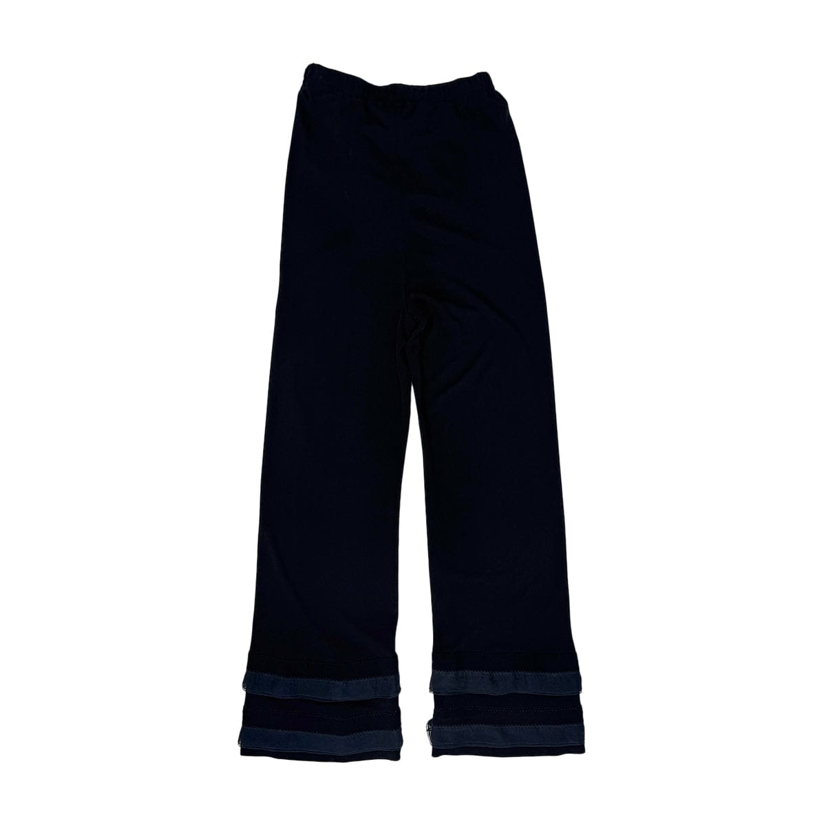 Luxury Promise Japan CHANEL FRILLS PANTS BLACK RAYON 38 02P RTW 90283631