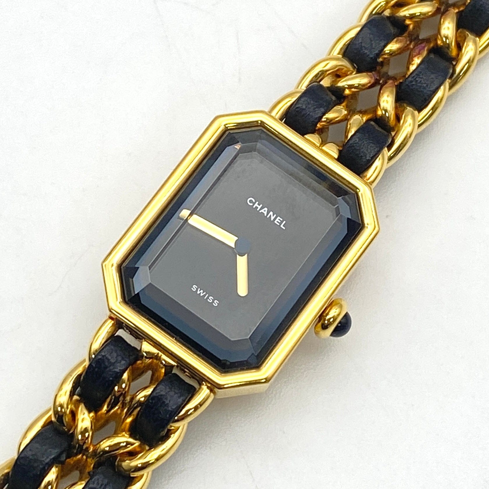 Luxury Promise Japan CHANEL GP/Leather Watch Premiere Quartz/XL No:ER41638 51.9g 48853