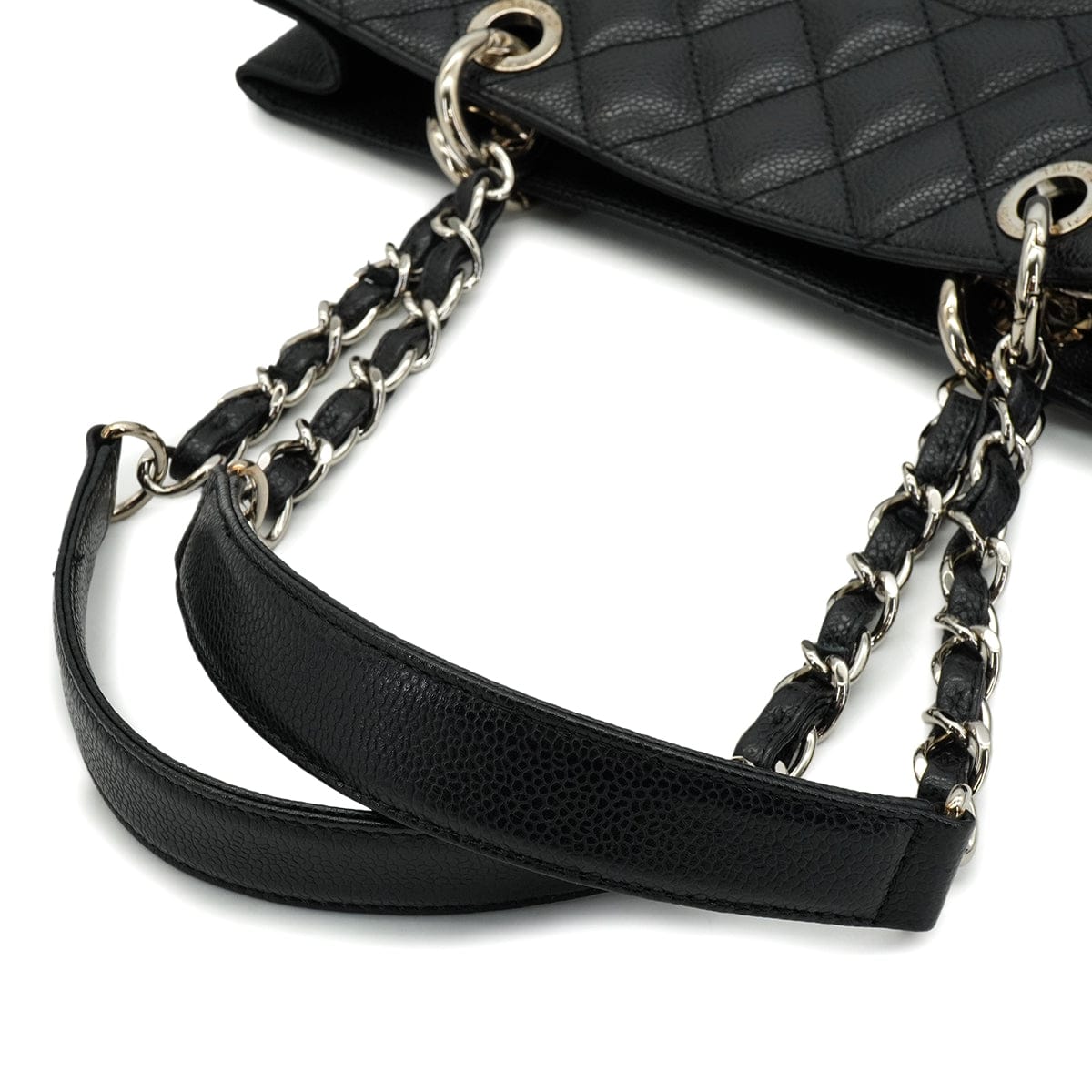 Luxury Promise Japan CHANEL GST BIG COCO TOTE BAG BLACK CAVIAR SKIN SILVER HARDWARE 90343613