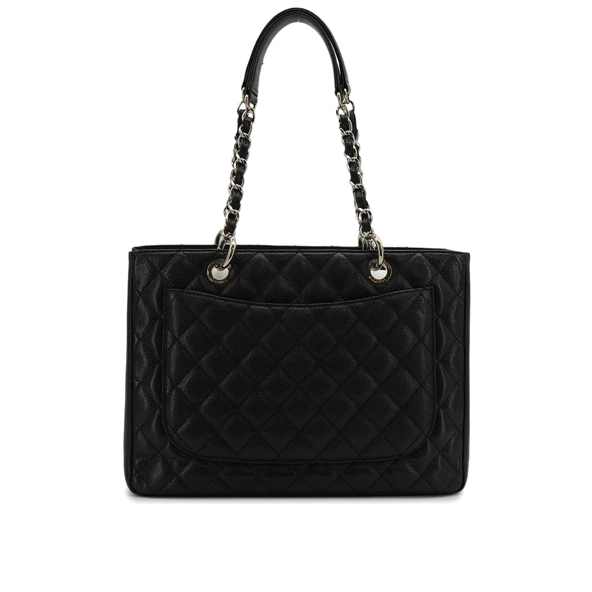 Luxury Promise Japan CHANEL GST BIG COCO TOTE BAG BLACK CAVIAR SKIN SILVER HARDWARE 90343613