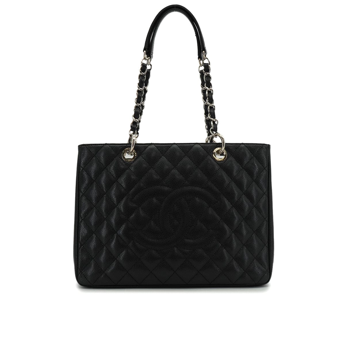 Luxury Promise Japan CHANEL GST BIG COCO TOTE BAG BLACK CAVIAR SKIN SILVER HARDWARE 90343613