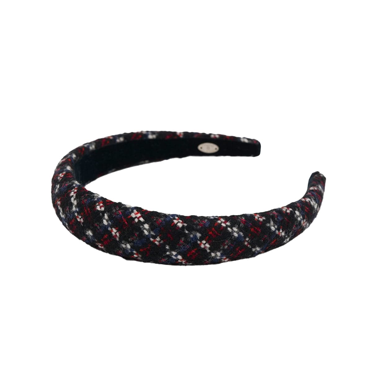 Luxury Promise Japan CHANEL HEADBAND COCOMARK RHINESTONE MULTICOLOR TWEED HAIR ACCESSORY 90321034