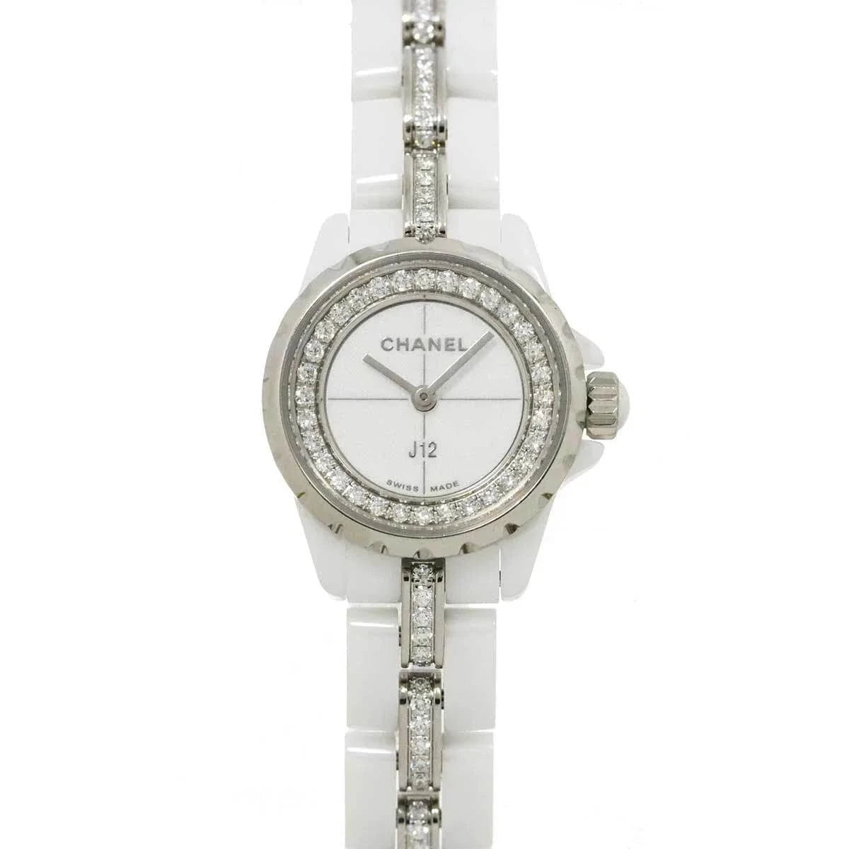 Luxury Promise Japan CHANEL J12 XS H5238 Diamond Ceramic Quartz White Dial Ladies Watch 90271684