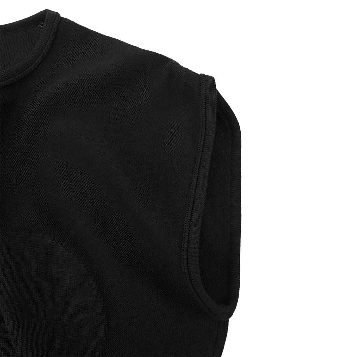 Luxury Promise Japan CHANEL JACQUARD CC SLEEVELESS TOPS BLACK COTTON 38 P46 RTW 90290201